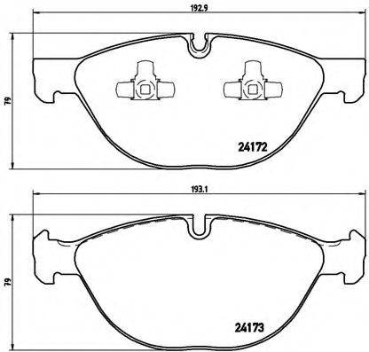 Комплект гальмівних колодок, дискове гальмо BREMBO P 06 058