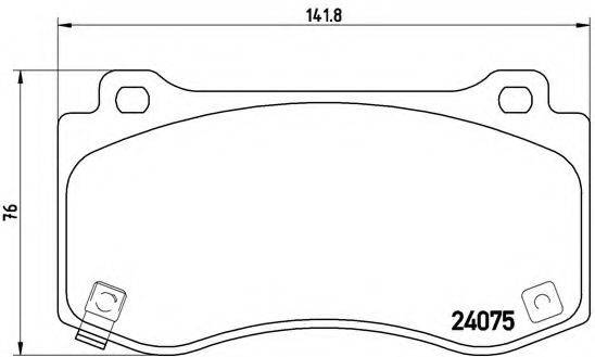 Комплект гальмівних колодок, дискове гальмо BREMBO P 11 023