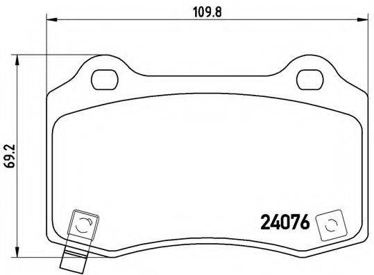 Комплект гальмівних колодок, дискове гальмо BREMBO P 11 024