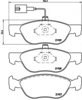 Комплект гальмівних колодок, дискове гальмо BREMBO P 23 070