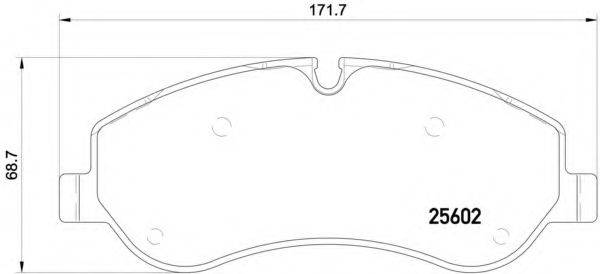 Комплект гальмівних колодок, дискове гальмо BREMBO P 24 152