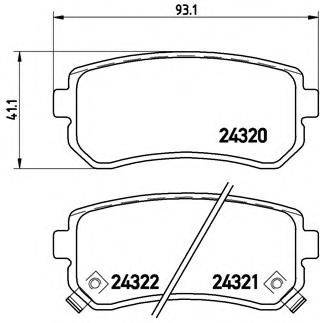 Комплект гальмівних колодок, дискове гальмо BREMBO P 30 025