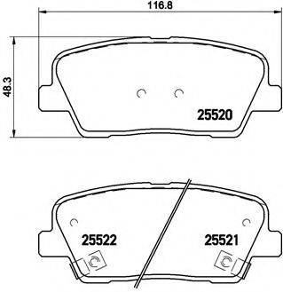 Комплект гальмівних колодок, дискове гальмо BREMBO P 30 063