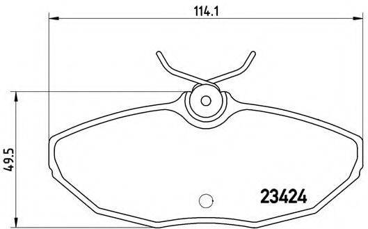 Комплект гальмівних колодок, дискове гальмо BREMBO P 36 013