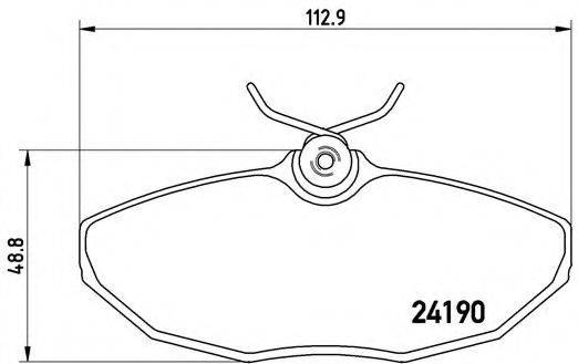 Комплект гальмівних колодок, дискове гальмо BREMBO P 36 015