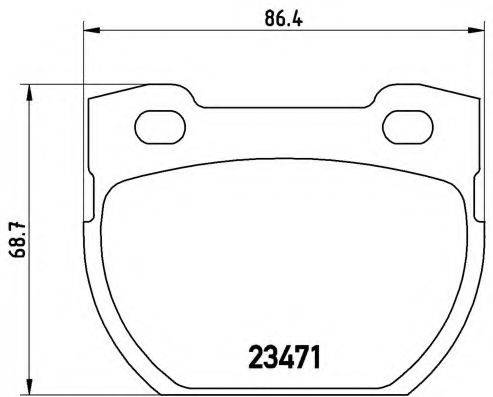 Комплект гальмівних колодок, дискове гальмо BREMBO P 44 006