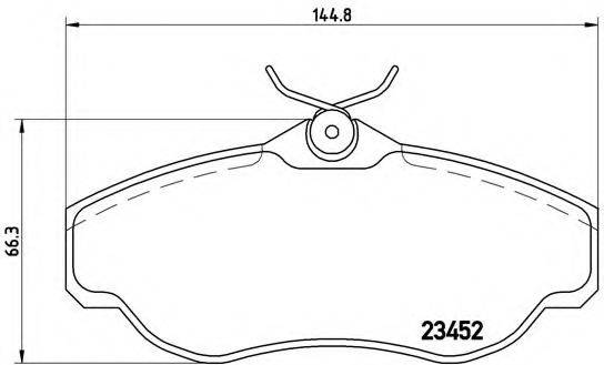 Комплект гальмівних колодок, дискове гальмо BREMBO P 44 008