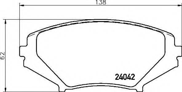 Комплект гальмівних колодок, дискове гальмо BREMBO P 49 034