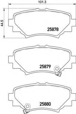 Комплект гальмівних колодок, дискове гальмо BREMBO P 49 049