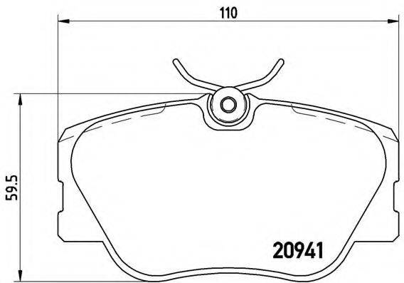 Комплект гальмівних колодок, дискове гальмо BREMBO P 50 008