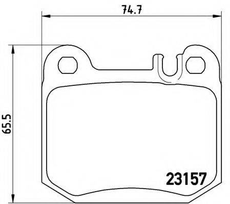 Комплект гальмівних колодок, дискове гальмо BREMBO P 50 043