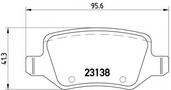 Комплект гальмівних колодок, дискове гальмо BREMBO P 50 058