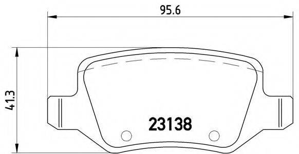 Комплект гальмівних колодок, дискове гальмо BREMBO P 50 090