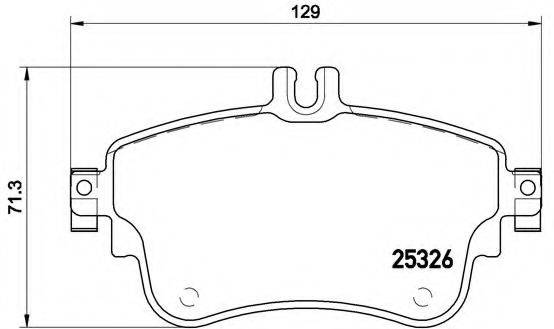 Комплект гальмівних колодок, дискове гальмо BREMBO P 50 094