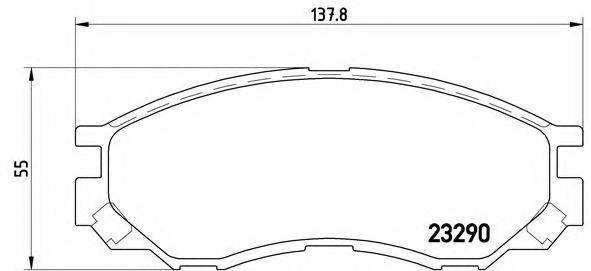 Комплект гальмівних колодок, дискове гальмо BREMBO P 54 020