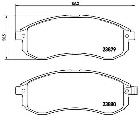 Комплект гальмівних колодок, дискове гальмо BREMBO P 54 033