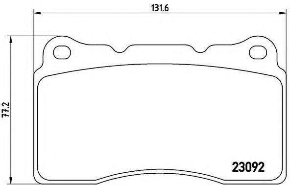 Комплект гальмівних колодок, дискове гальмо BREMBO P 54 040