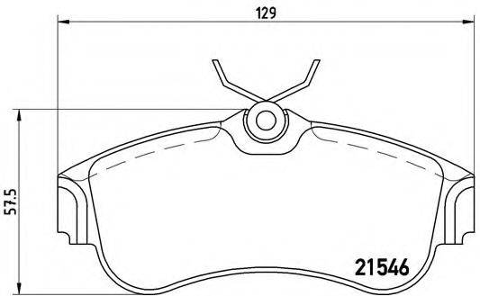 Комплект гальмівних колодок, дискове гальмо BREMBO P 56 022