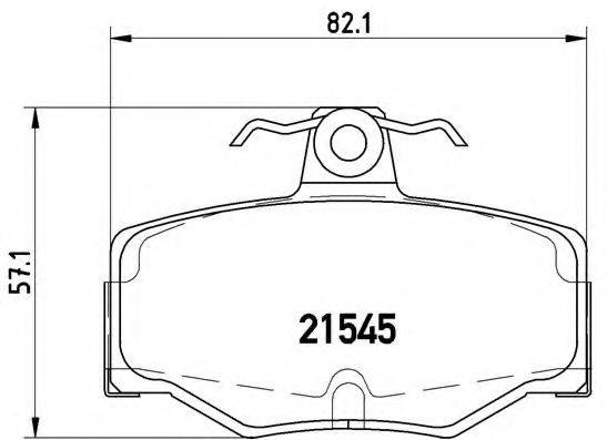 Комплект гальмівних колодок, дискове гальмо BREMBO P 56 024