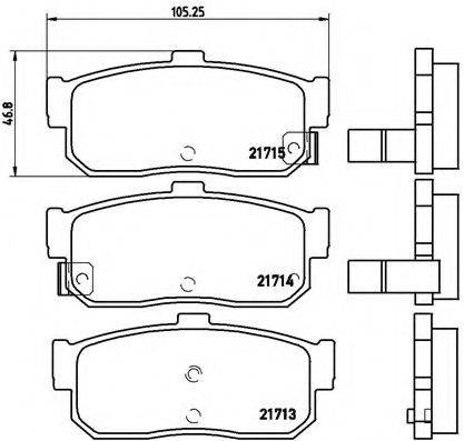 Комплект гальмівних колодок, дискове гальмо BREMBO P 56 029