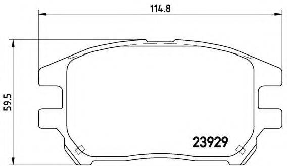 Комплект гальмівних колодок, дискове гальмо BREMBO P 56 050