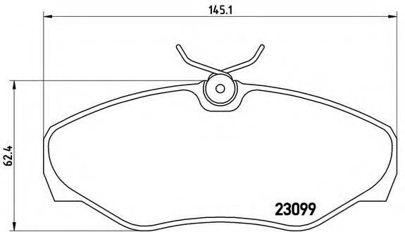 Комплект гальмівних колодок, дискове гальмо BREMBO P 56 061