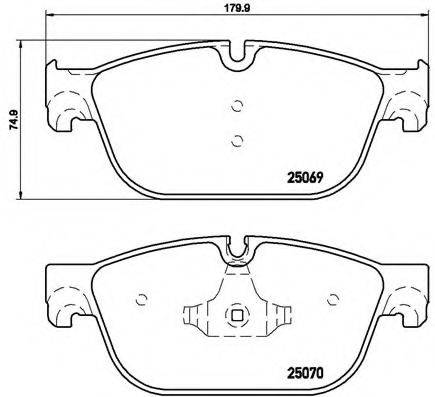 Комплект гальмівних колодок, дискове гальмо BREMBO P 61 115