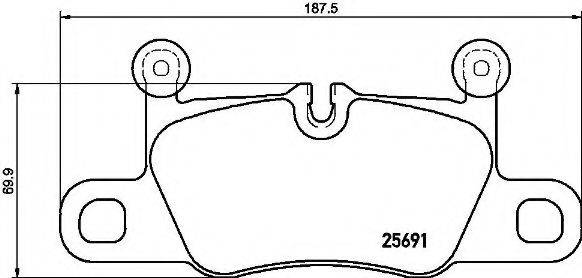 Комплект гальмівних колодок, дискове гальмо BREMBO P 65 031