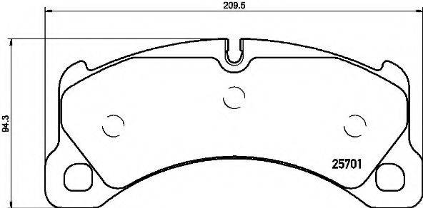 Комплект гальмівних колодок, дискове гальмо BREMBO P 65 033