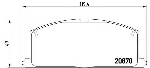 Комплект гальмівних колодок, дискове гальмо BREMBO P 83 011