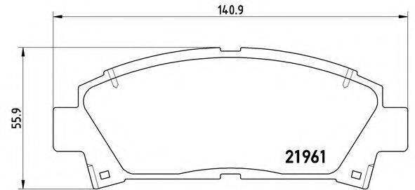 Комплект гальмівних колодок, дискове гальмо BREMBO P 83 028