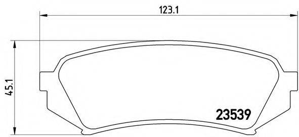 Комплект гальмівних колодок, дискове гальмо BREMBO P 83 049