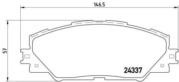 Комплект гальмівних колодок, дискове гальмо BREMBO P 83 071