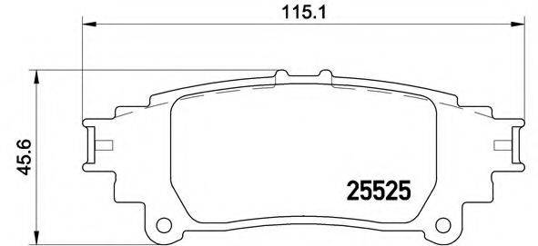 Комплект гальмівних колодок, дискове гальмо BREMBO P 83 132