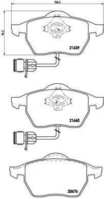 Комплект гальмівних колодок, дискове гальмо BREMBO P 85 040