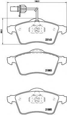 Комплект гальмівних колодок, дискове гальмо BREMBO P 85 049