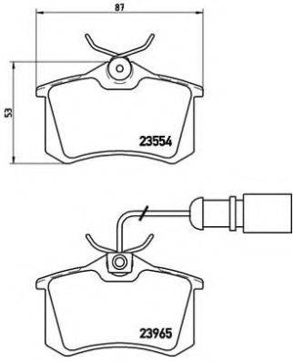 Комплект гальмівних колодок, дискове гальмо BREMBO P 85 058