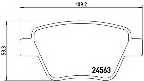 Комплект гальмівних колодок, дискове гальмо BREMBO P 85 114