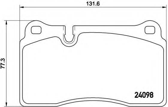 Комплект гальмівних колодок, дискове гальмо BREMBO P 85 116