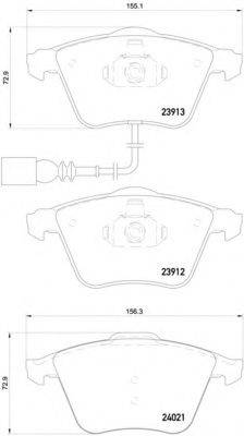 Комплект гальмівних колодок, дискове гальмо BREMBO P 85 129