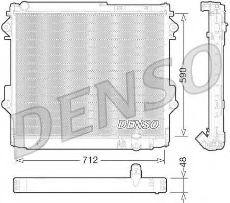 Радіатор, охолодження двигуна DENSO DRM50075