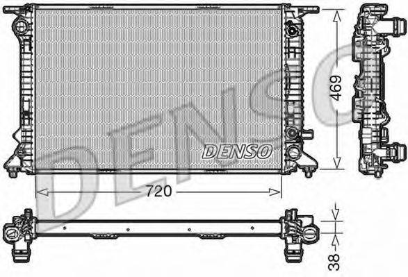 Радіатор, охолодження двигуна DENSO DRM02023