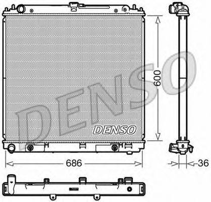 Радіатор, охолодження двигуна DENSO DRM46042