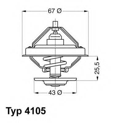 Термостат, що охолоджує рідину WAHLER 4105.83D