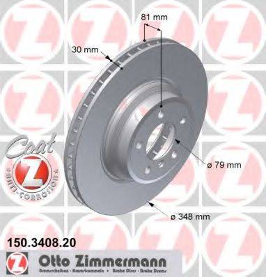 гальмівний диск ZIMMERMANN 150.3408.20