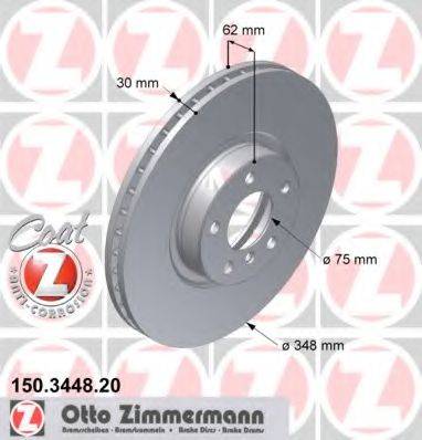 гальмівний диск ZIMMERMANN 150.3448.20