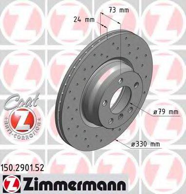 гальмівний диск ZIMMERMANN 150.2901.52