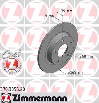 гальмівний диск ZIMMERMANN 370.3055.20