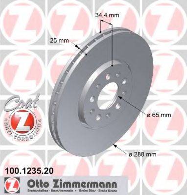 гальмівний диск ZIMMERMANN 100.1247.20