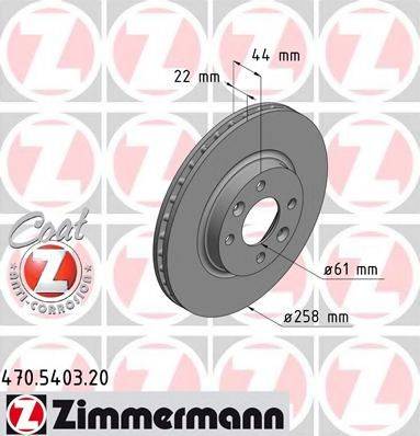 гальмівний диск ZIMMERMANN 470.5403.20